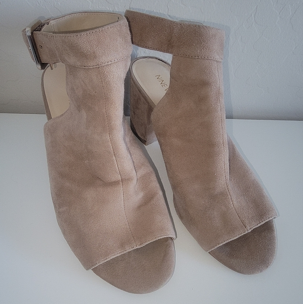 Nine West suede leather open-toe heel